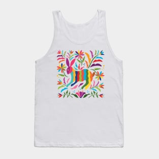 Mexican Otomí Rabbit by Akbaly Tank Top